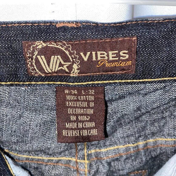 Vibes Premium Men's Jeans Size 34X32 - Picture 5 of 10